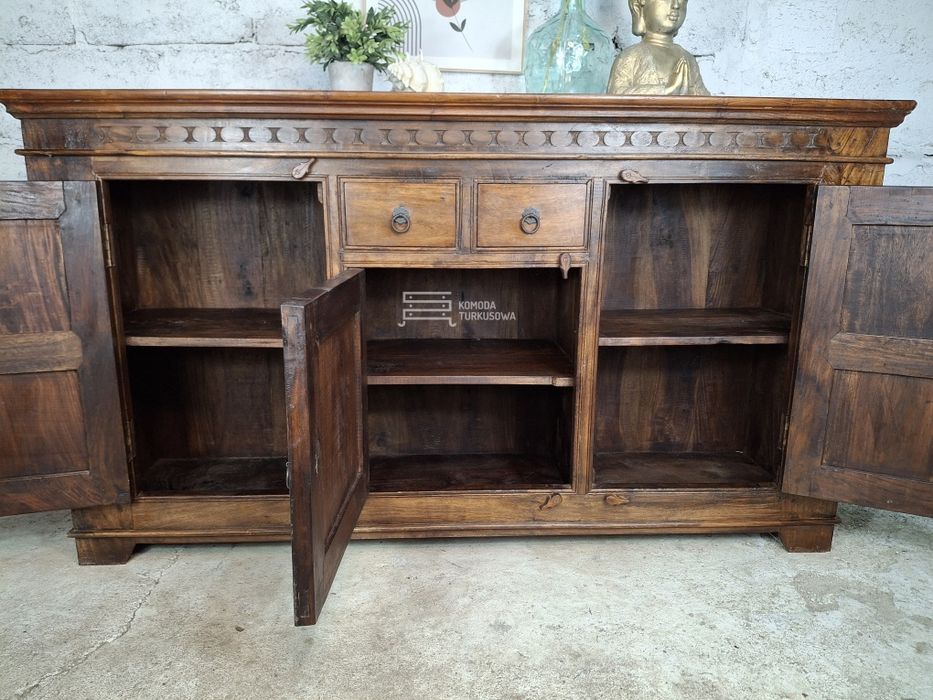 Komoda kolonialna PALISANDER INDYJSKI, lite drewno, vintage