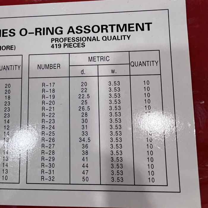 Caixa O-Rings /Vedantes/borrachas 419 Peças - NOVO