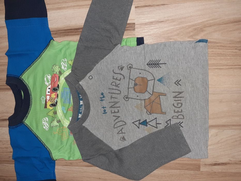 Bluzki koszulki na długi rękaw 80 cm Cars Scooby-Doo