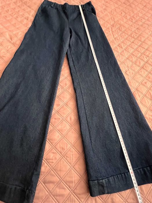 spodnie jak jeans stylowe nowe dzwony elastyczne S / M