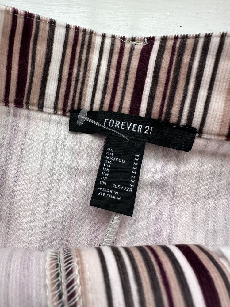 Nowa spódniczka welurowa Forever 21 paski / prążki 38 m