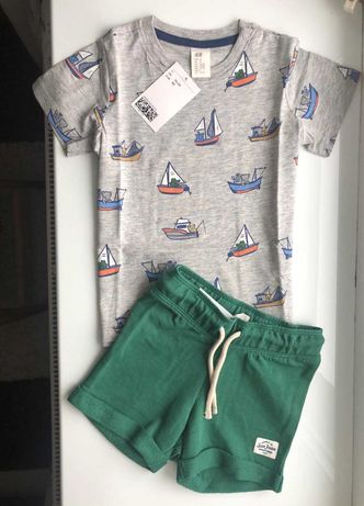 Костюм H&M на 1,5-2 года (86-92см) футболка и шорты