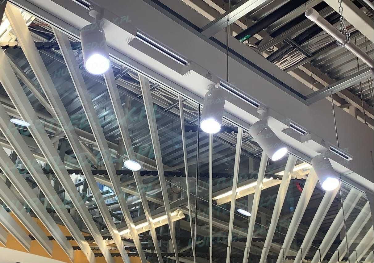 Reflektory szynowe LED 40W czarne białe oświetlenie sklepów ekspozycji