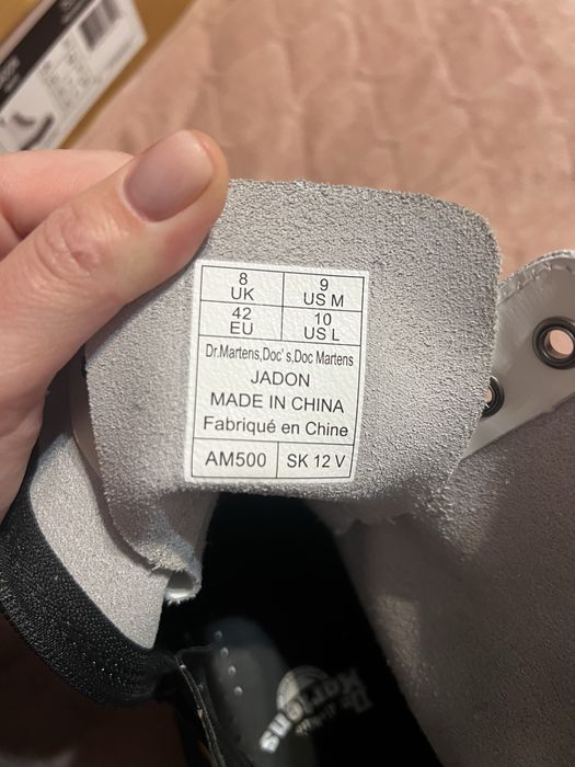 Шкіряні берци стіли біла шкіра на платформі 42 розмір dr martens jadon