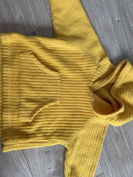 Ciepła żółta niemowlęca bluza z kapturem (Mothercare, r. 68)