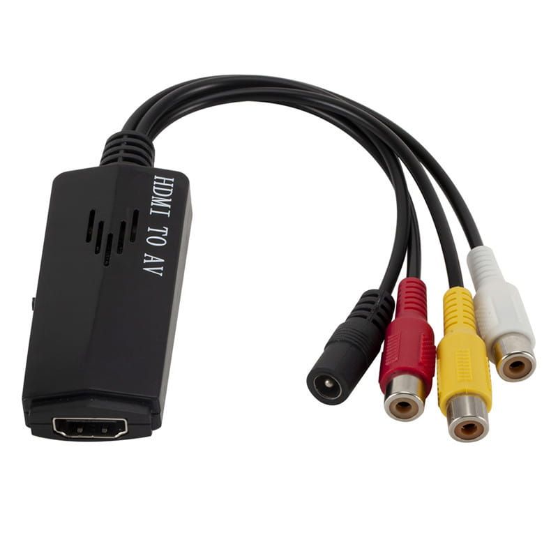 Konwerter obrazu i dźwięku z HDMI na AV 3x cinch RCA (żeńskie)