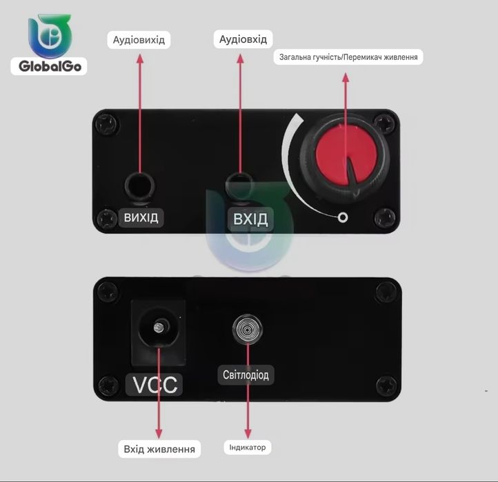 Попередній підсилювач, NE5532 з регулятором гучності,AUX.Предусилитель