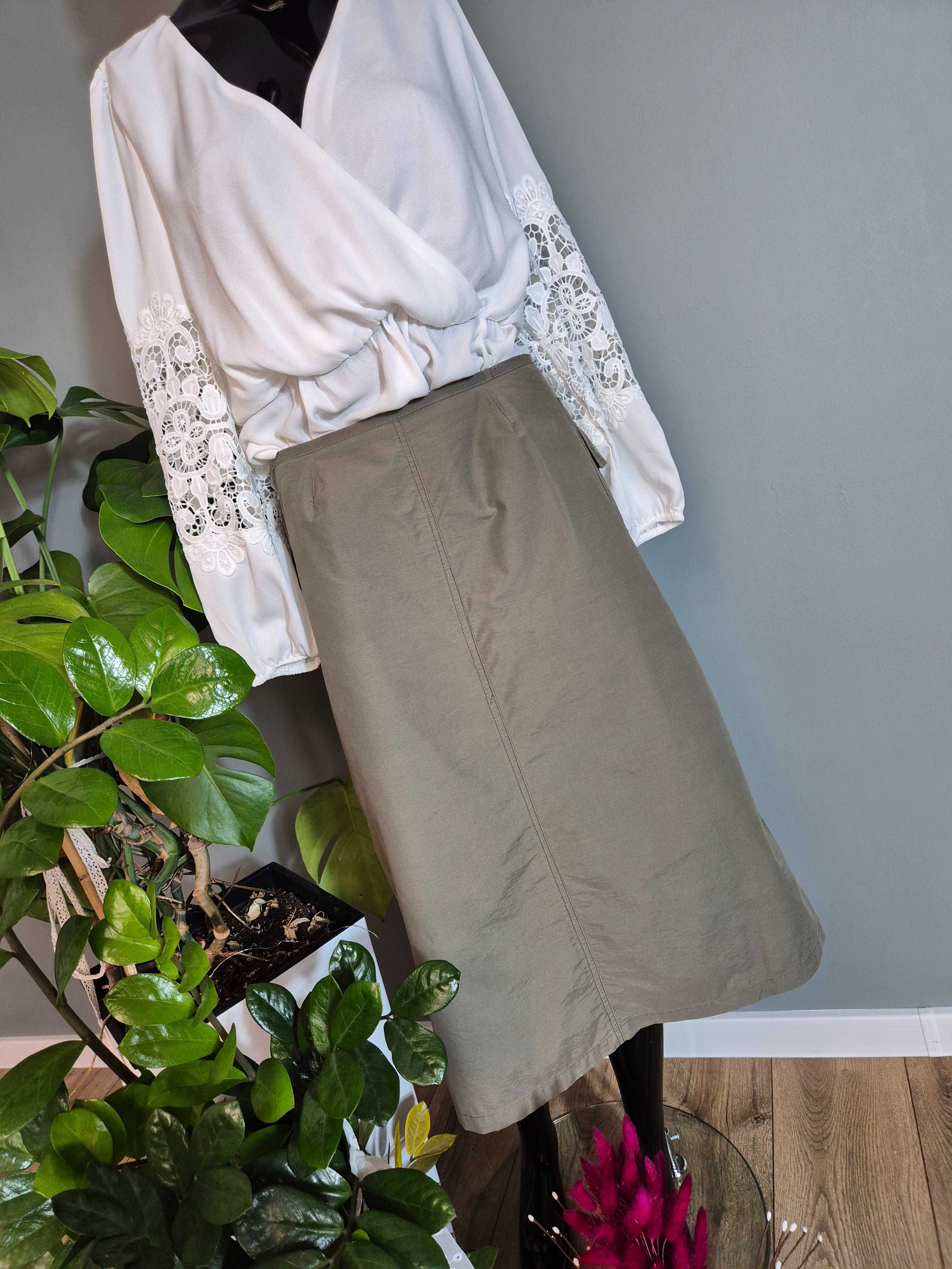 Długa klasyczna spódnica damska Alpinis XL 42 XXL midi khaki