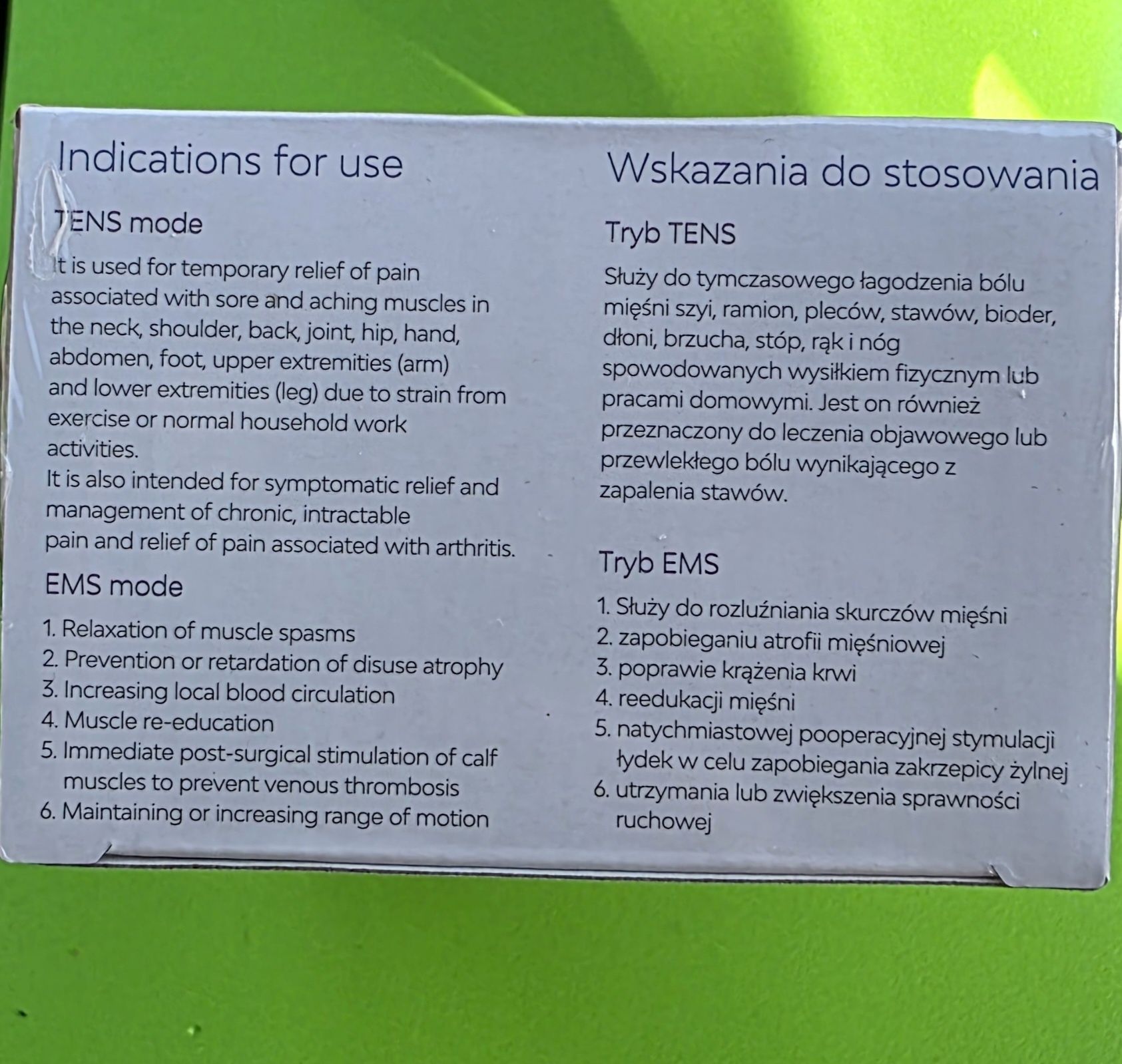 Nowy Elektrostymulator mięśni i nerwów TENS EMS MASAŻ 60 programów ALP