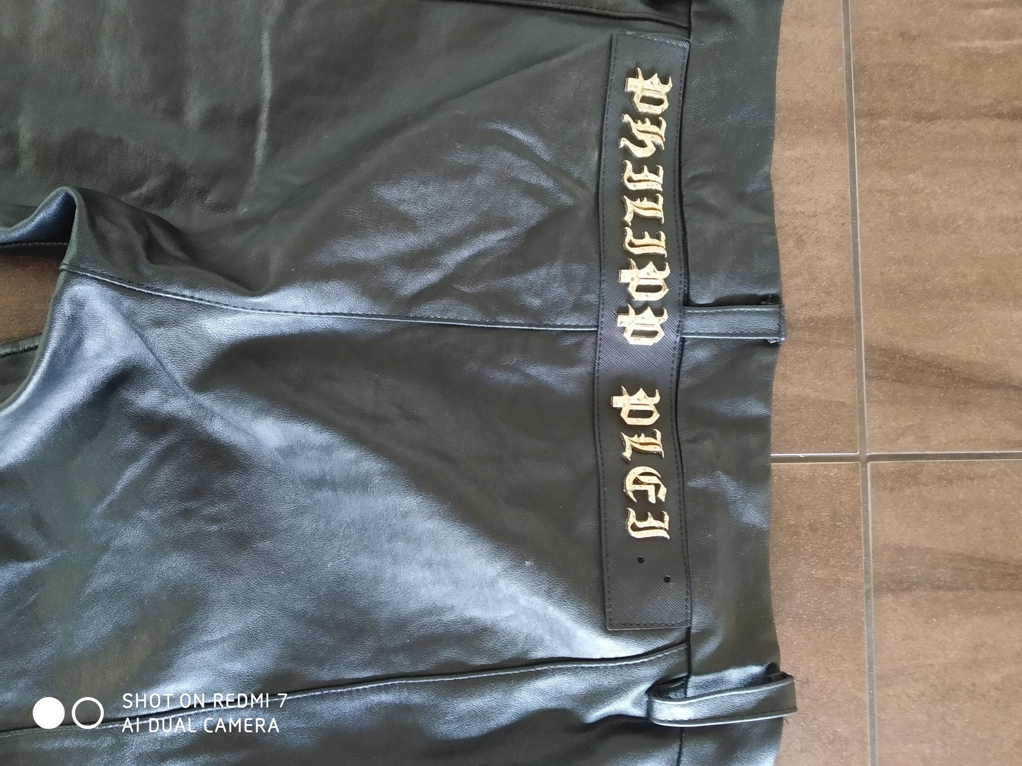Oryginalne skórzane spodnie Philipp Plein