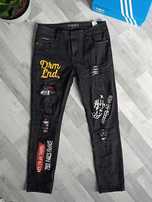 Ritter Jeansy z Naszywkami & Przetarciami slim – Streetwearowy Sztos!