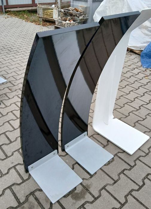 Solidny stojak informacyjny podłogowy  czarny