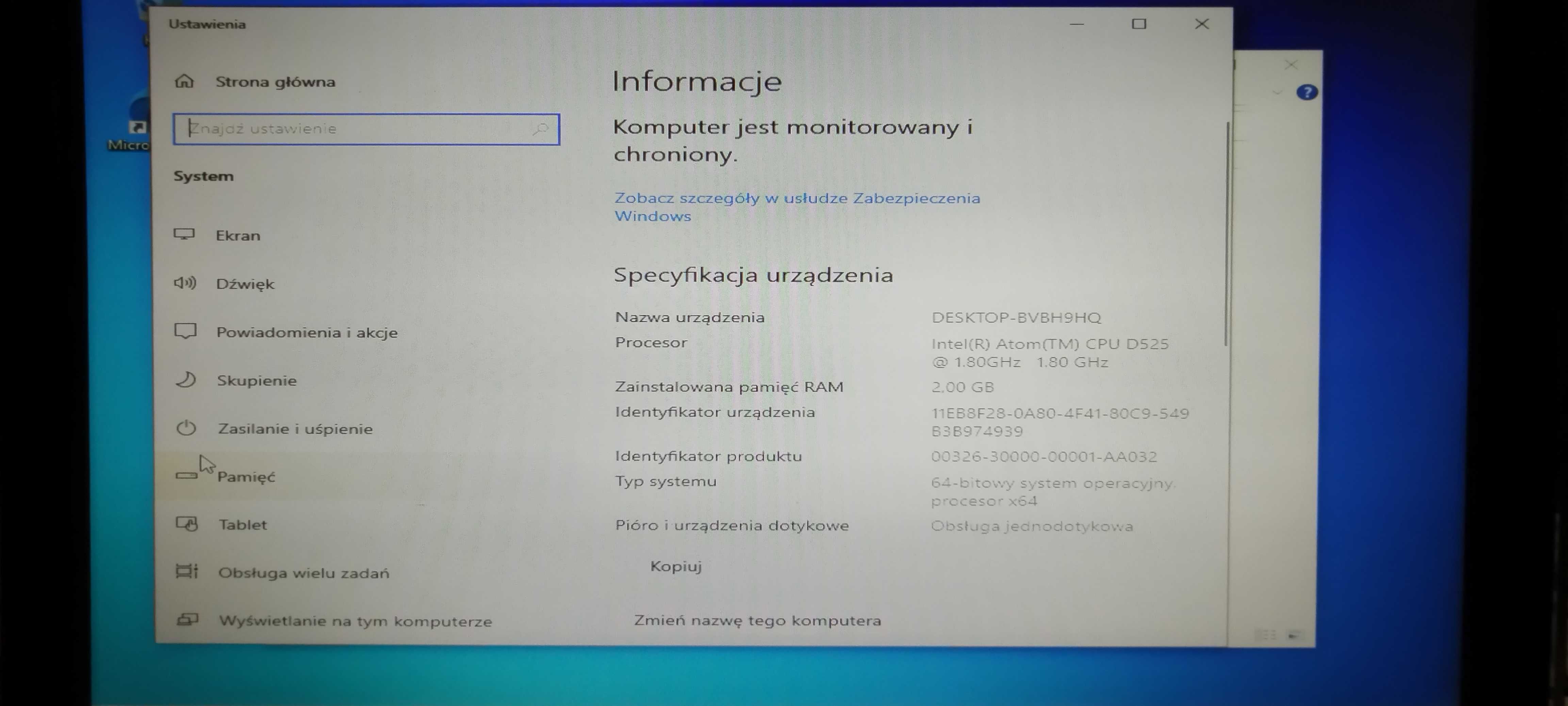 Komputer zintegrowany MSI  MS-A923