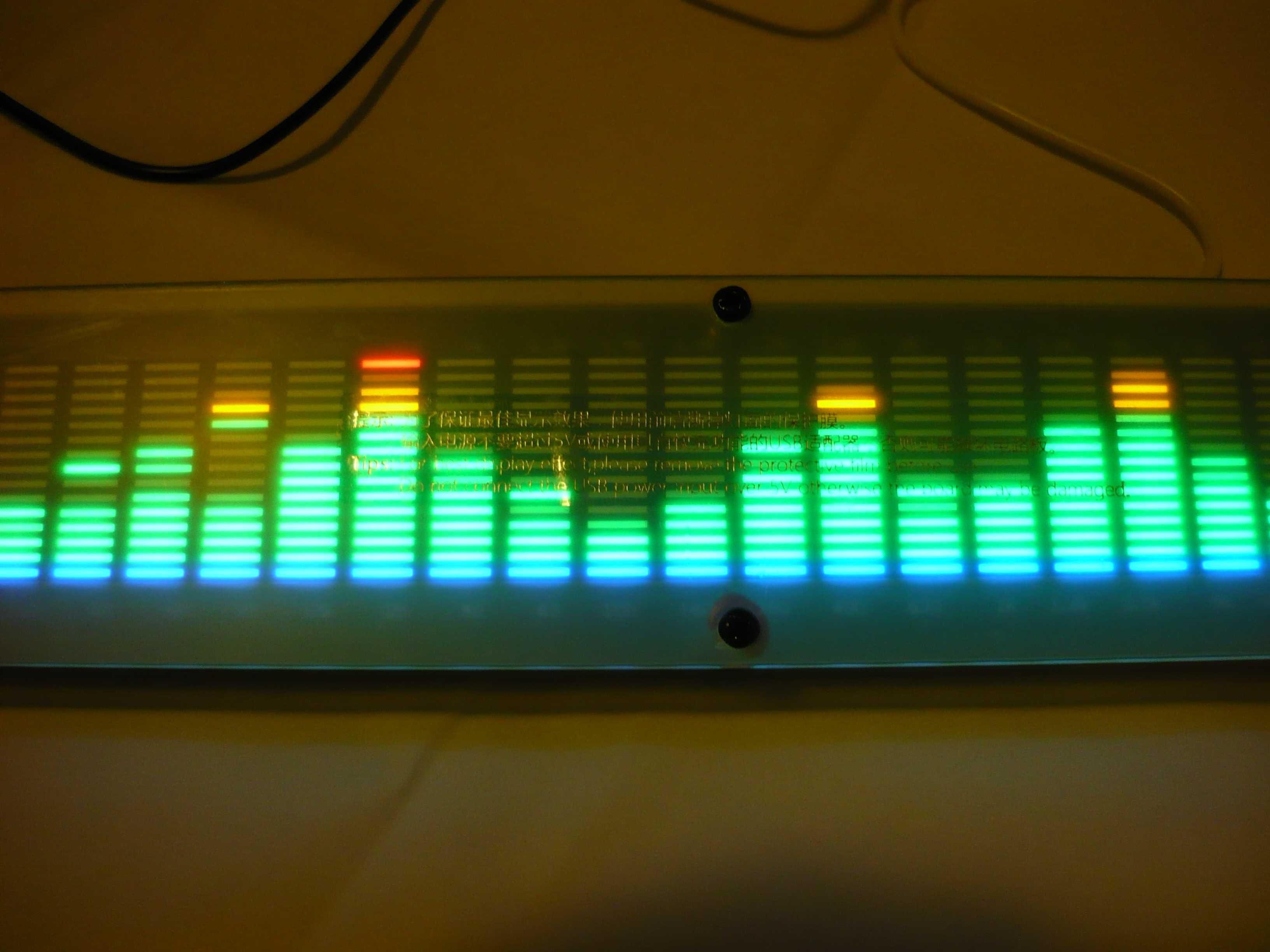 Wskaźnik sygnału + DSP LED 25 cm analizator spectrum widmo korektor