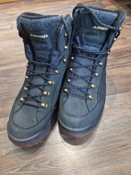 Зимові чоловічі черевики LOWA Renegade Warm GTX MID navy Gore-tex