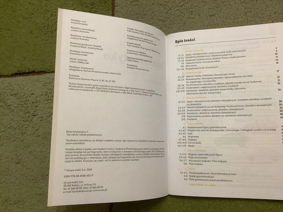 Zbiór zadań Matematyka klasa 5 MAC Edukacja