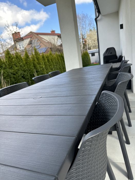 Stół z 10krzesłami komplet ogrodowy