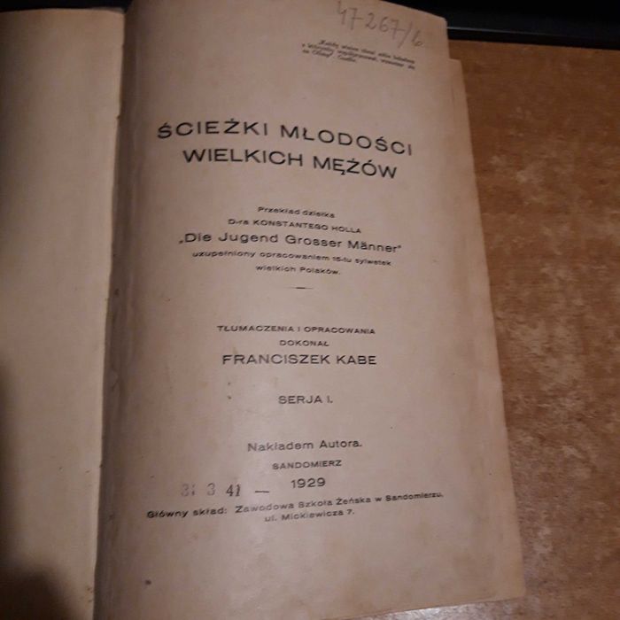 Ścieżki Młodości Wielkich Mężów,T.1-2-K. HOLL-Sandomierz 1929,portrety
