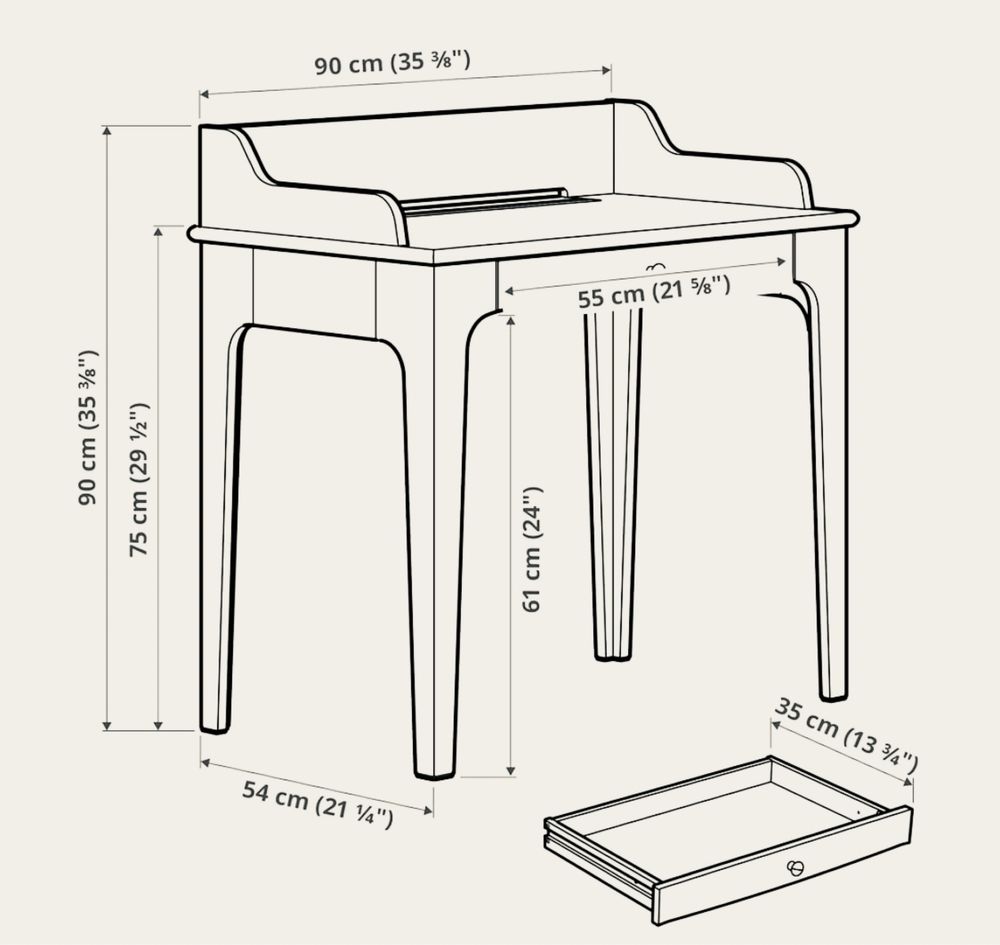 Biurko toaletka Lommarp IKEA