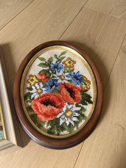 Obrazki haft krzyżykowy retro vintage