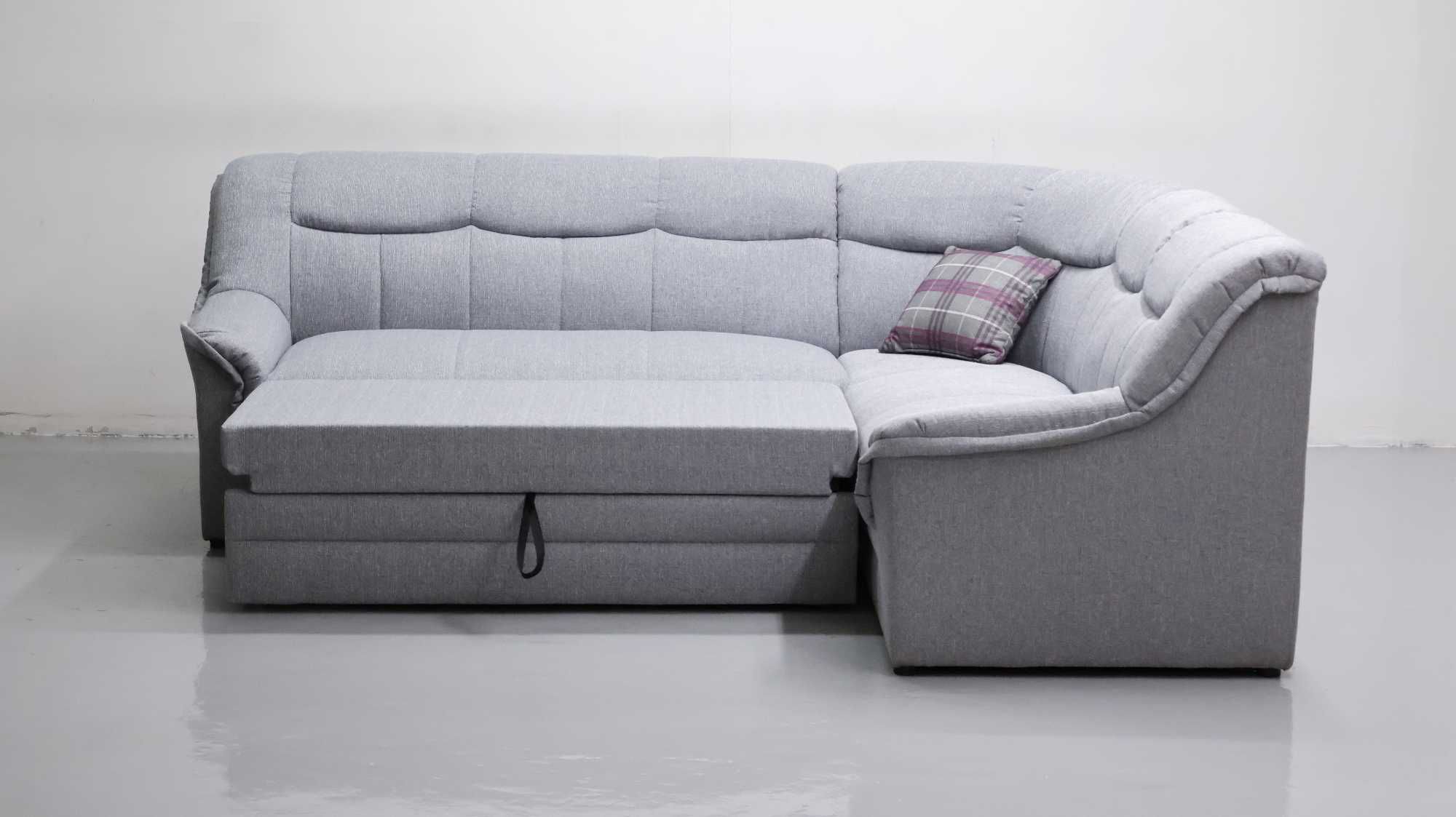 TFZ DESIGN NAROŻNIK funkcja spania rogówka sofa kanapa szara tkanina