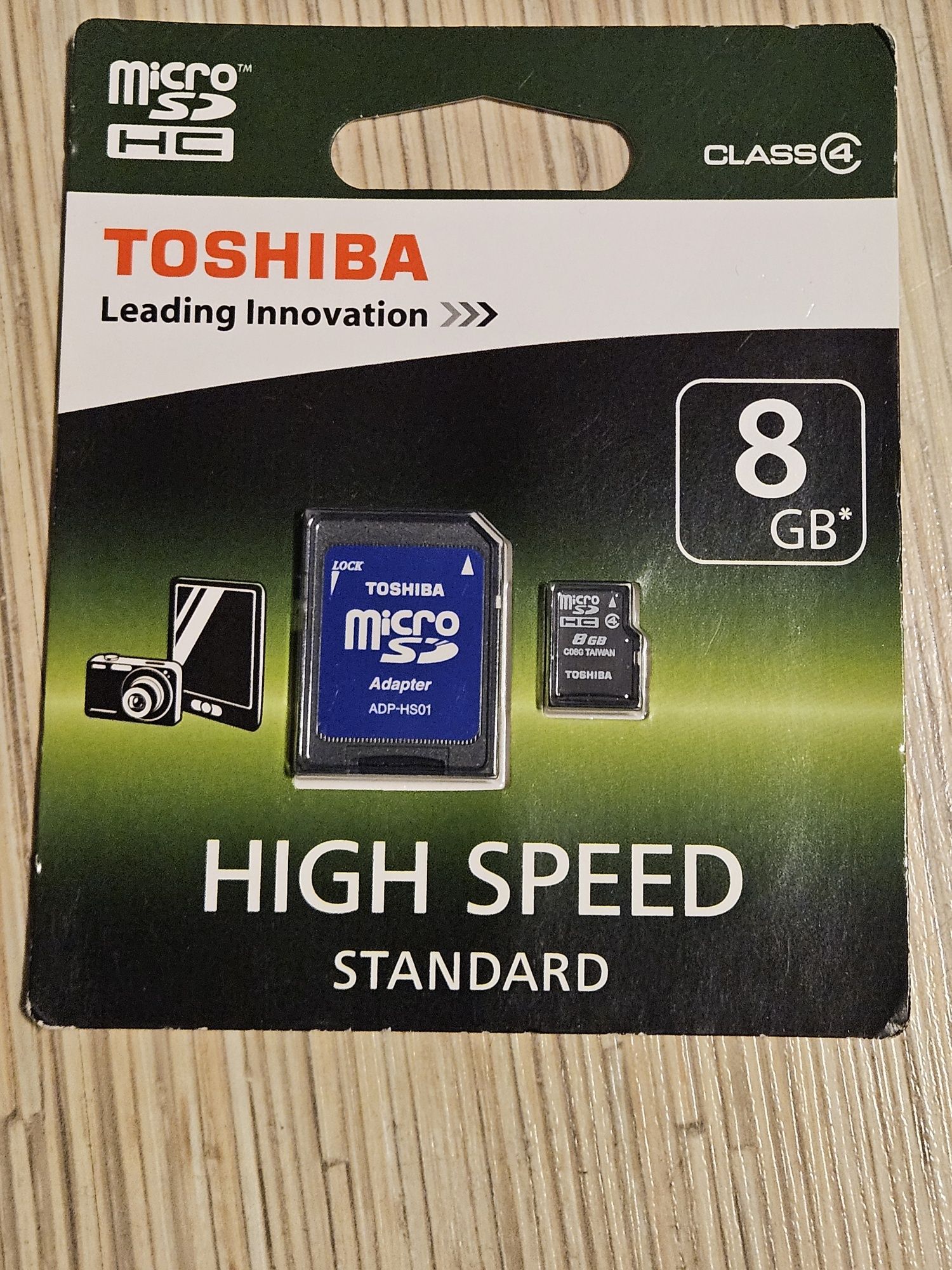Nowa karta pamięci micro SDHC 8GB Toshiba adapter prezent