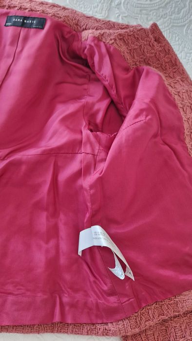 Casaco Rosa, Zara com botões, tamanho M