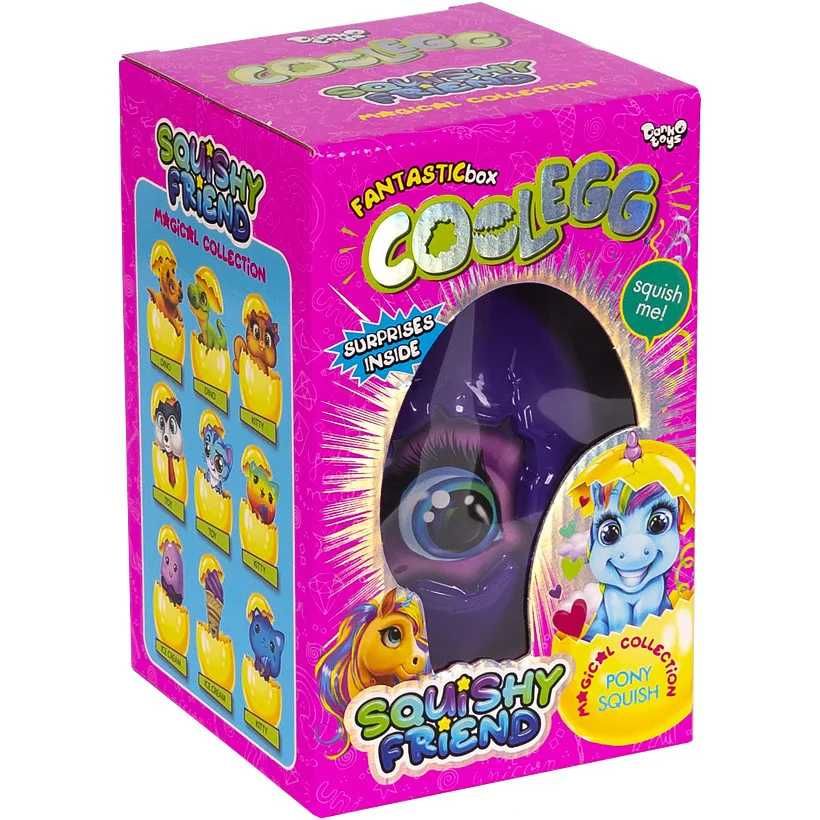 Яйцо пони, дино, котик, мороженное Danko Toys сюрприз СКВИШ cool egg