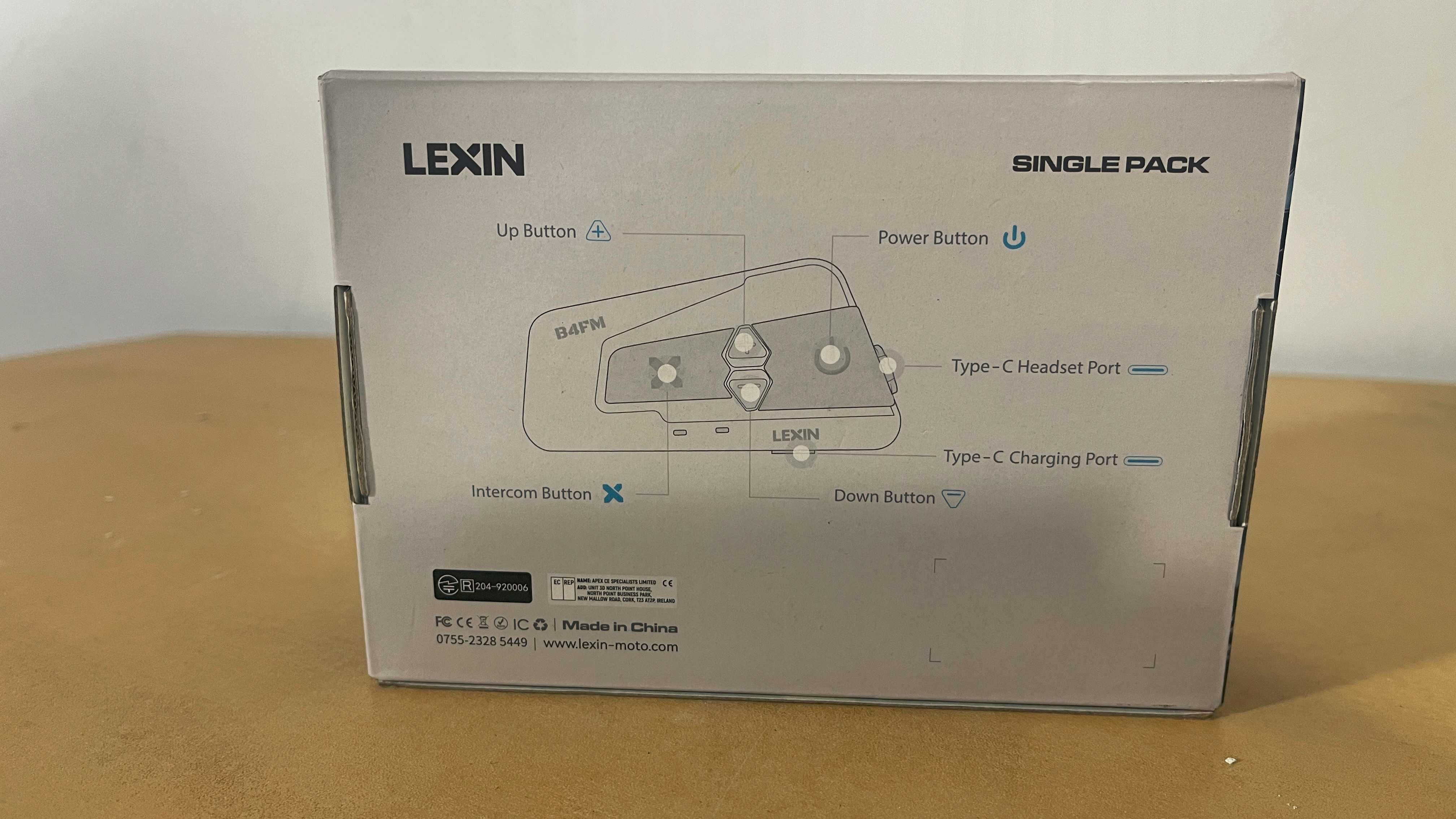 Bezprzewodowy zestaw słuchawkowy Bluetooth 5.0 LEXIN B4FM motocyklowy