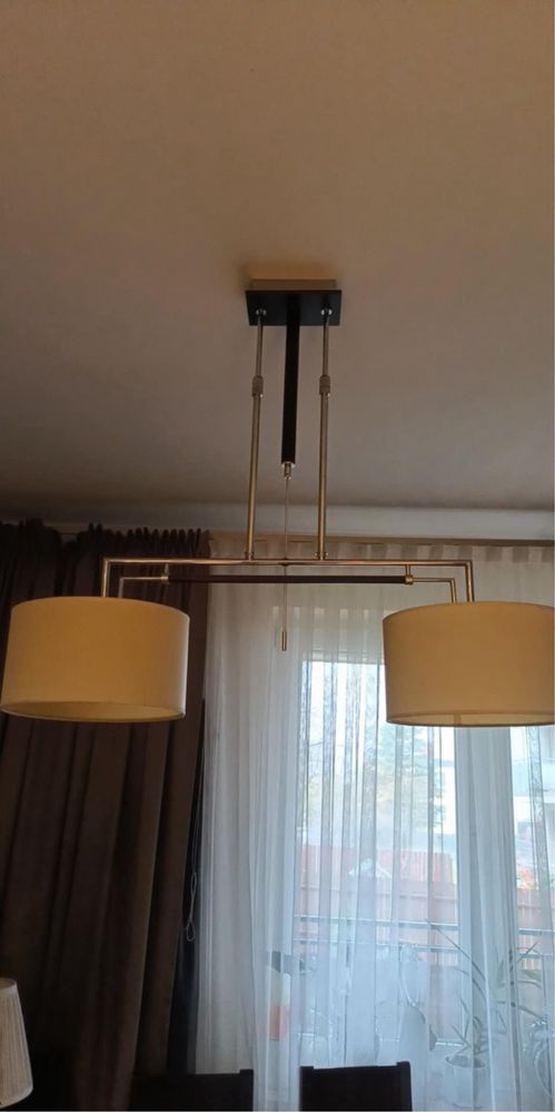 Zestaw 3 lamp do salonu, jedna podwójna i dwie pojedyncze