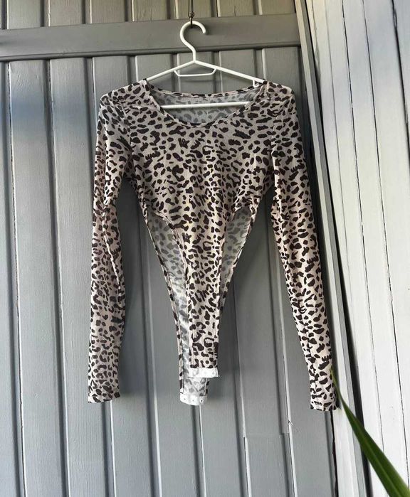 Боді сіткою з леопардовим принтом для танців High Heels, розмір S-M
