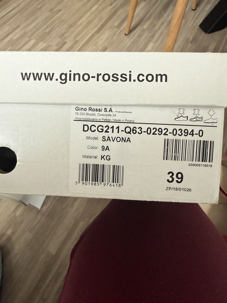 Szpilki Gino Rossi roz 39 skóra