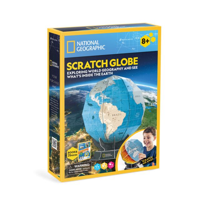 3D конструктор Cubic Fun STEM Скретч глобус (DS1082h)