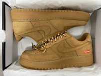 Brązowy|Sportowe-Męskie Nike AirForce1 x Supreme UnisexTrampki 40.5