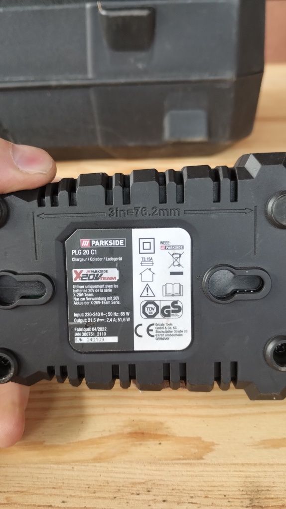 Болгарка акумуляторна Parkside PWSA 20 LI D4