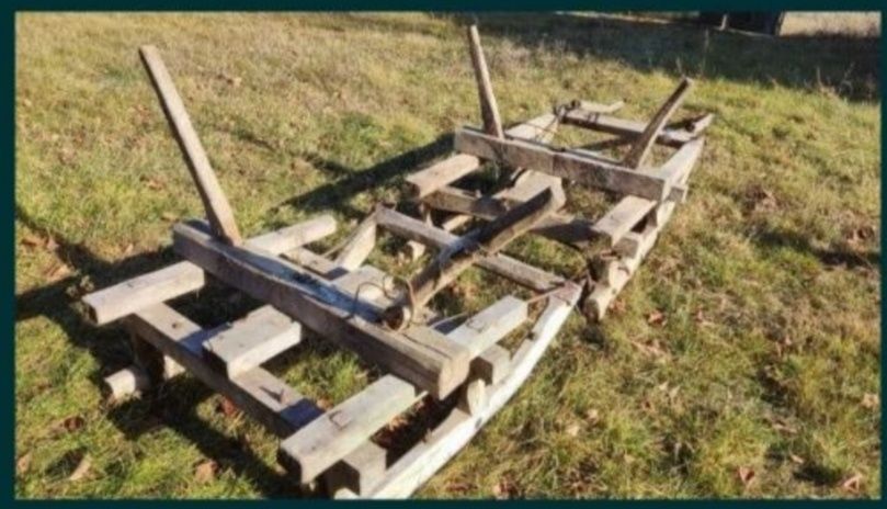 Сани кінні великі сани для коней гужовий транспорт. (Корчуга кінна)