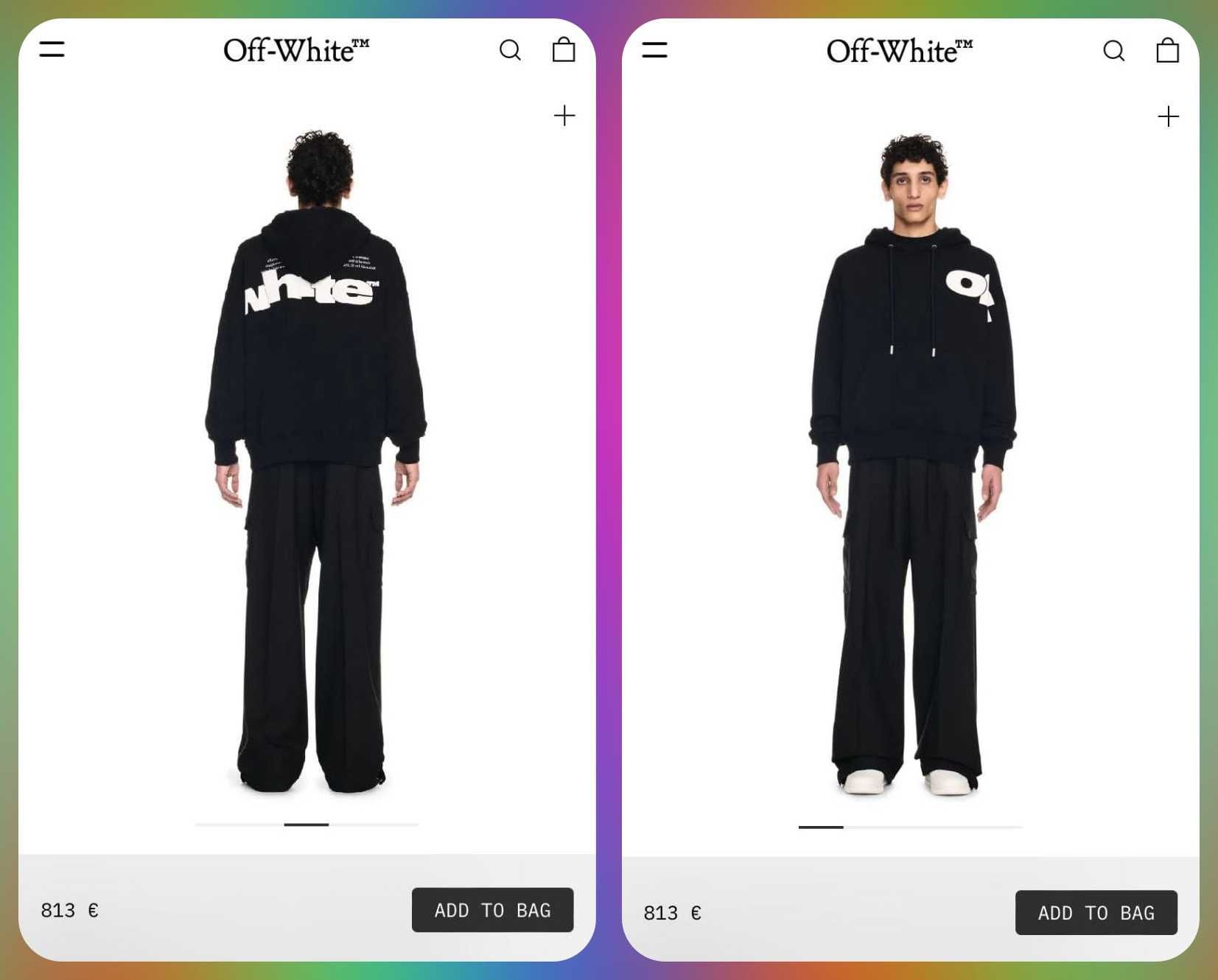 Bluzy meskie z kapturem Off White Super Premium sklep OUTLET