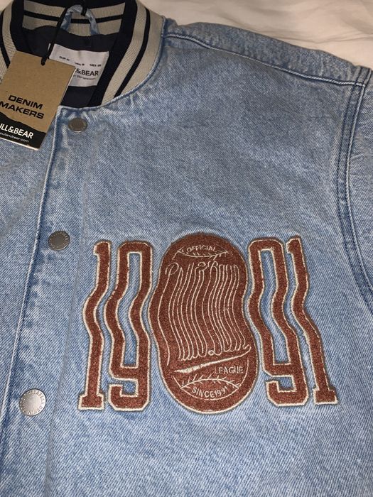Джинсовый бомбер Pull&Bear. Куртка Pull and Bear