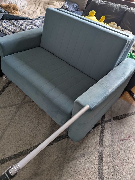 Sofa amerykanka niebieska DOMO 2 86x105x137