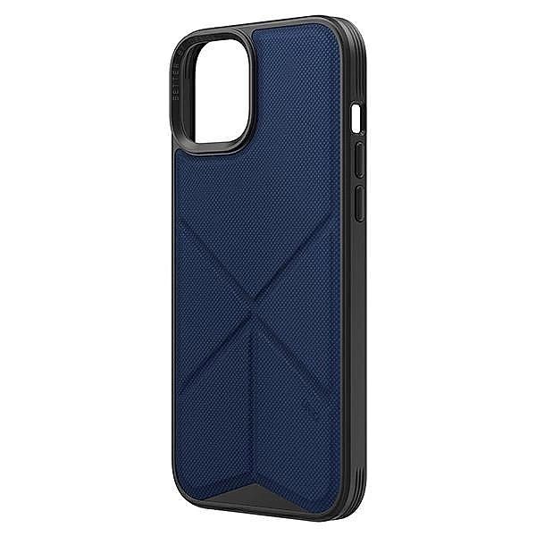 Etui UNIQ Transforma Magclick Charging na iPhone 14 Plus - niebieskie