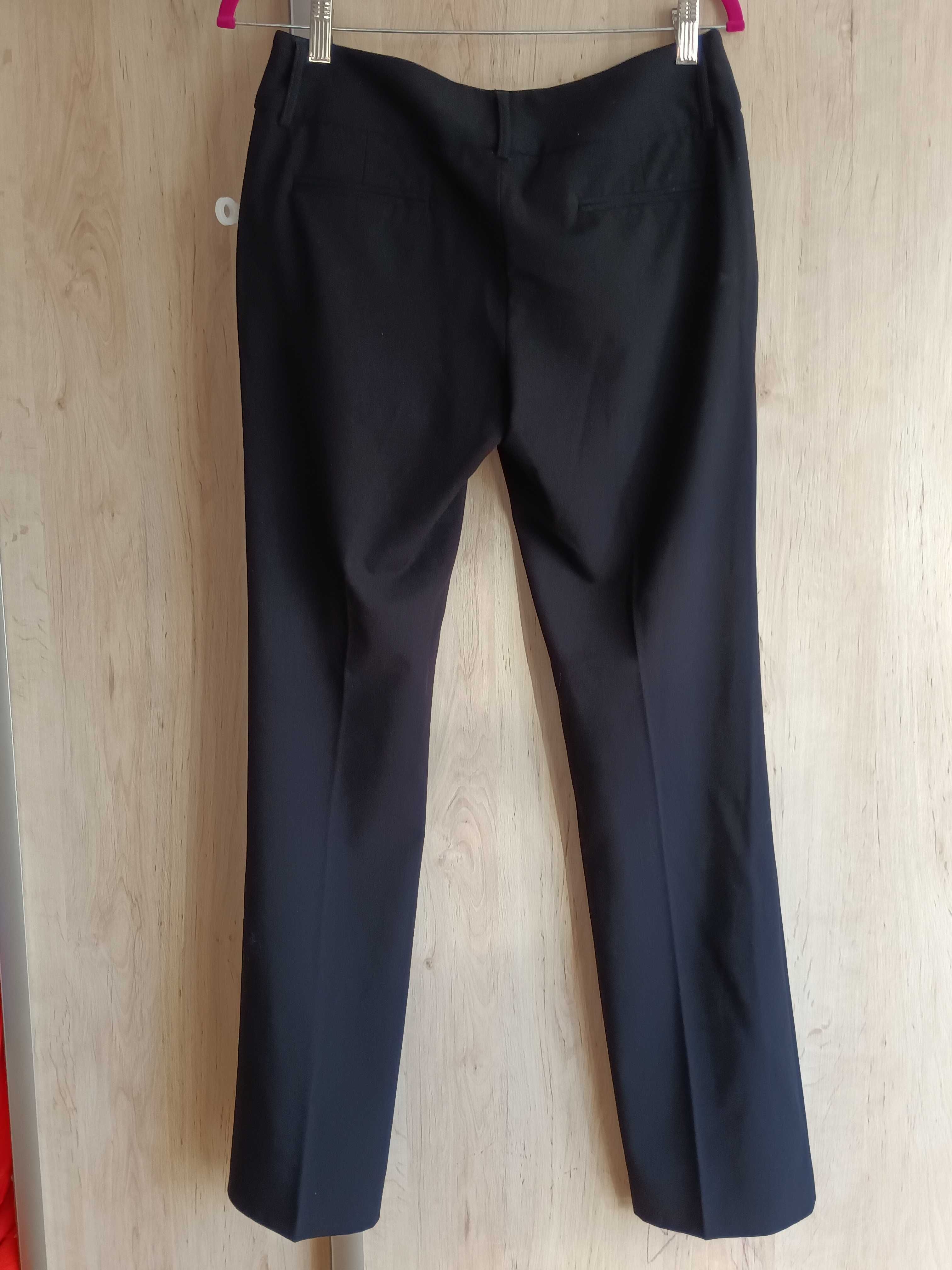 Czarne proste spodnie eleganckie 4