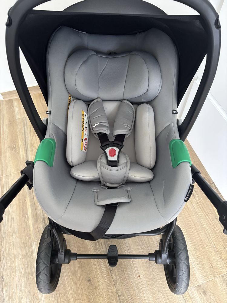 Carrinho de Bebé KINDERKRAFT Esme Multifuncional 3 em 1 (Cinzento)
