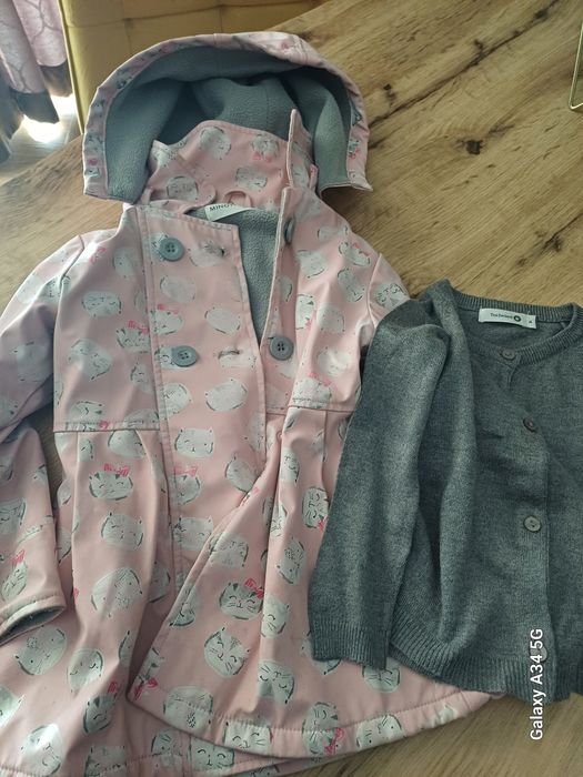 Płaszczyk w kotki 98/104 Minoti i sweterek 104.