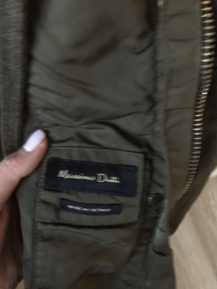 Kurtka damska wiosenna lekka Massimo Dutti L kolor khaki