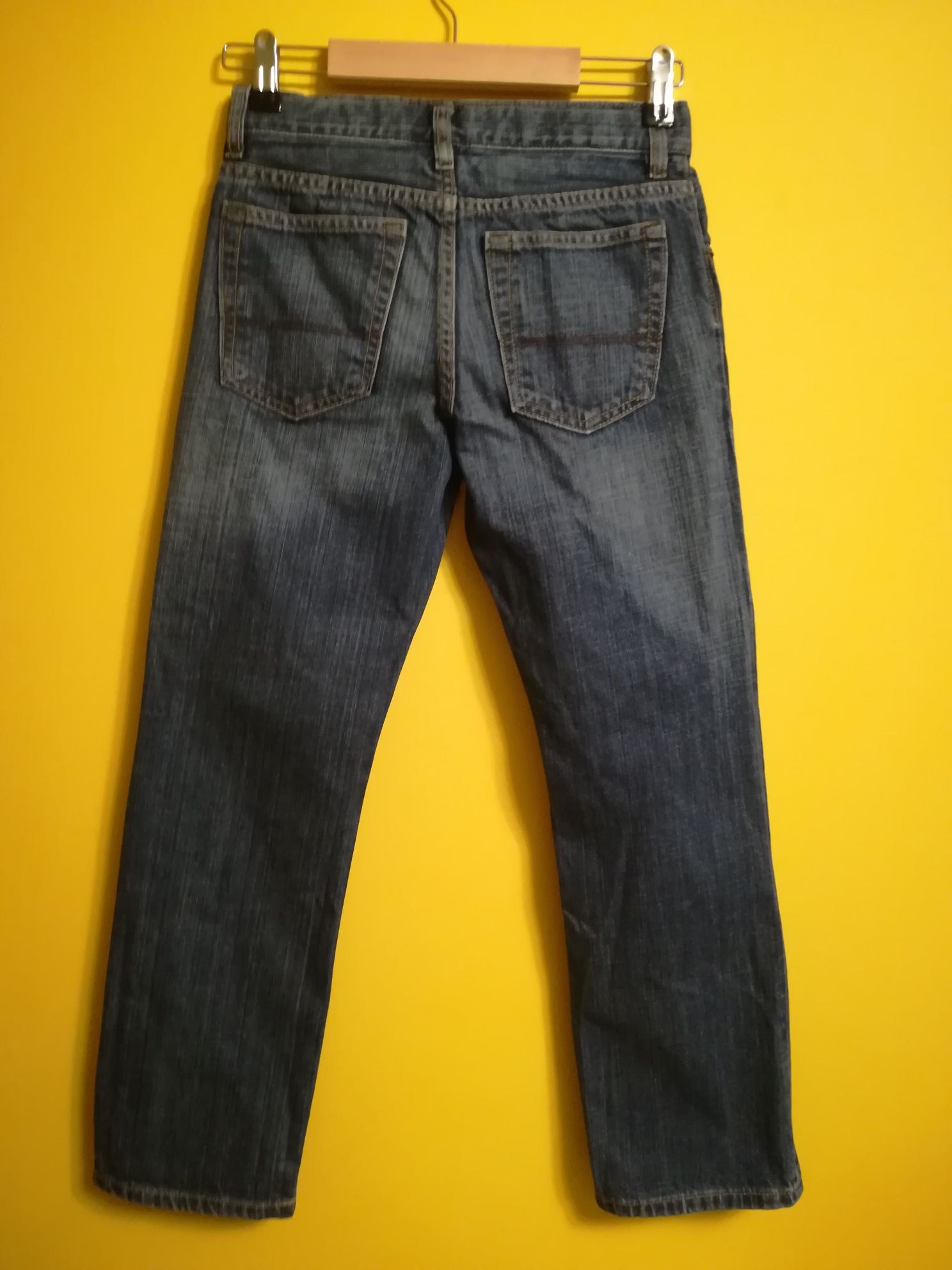 Spodnie chłopięce 141-146, 10-11 lat, slim straight niebieskie jeans