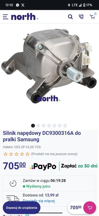 Silnik inwerterowy SAMSUNG DC93 do pralki