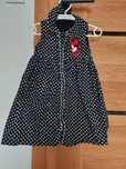 Czarna sukienka w serduszka george myszka minnie 12-18m 80-86 cm