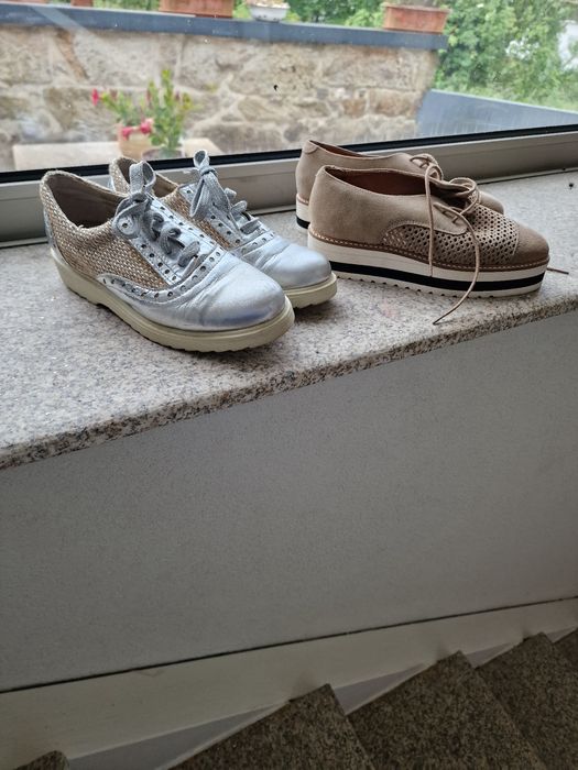 Sapatos seaside prateados
