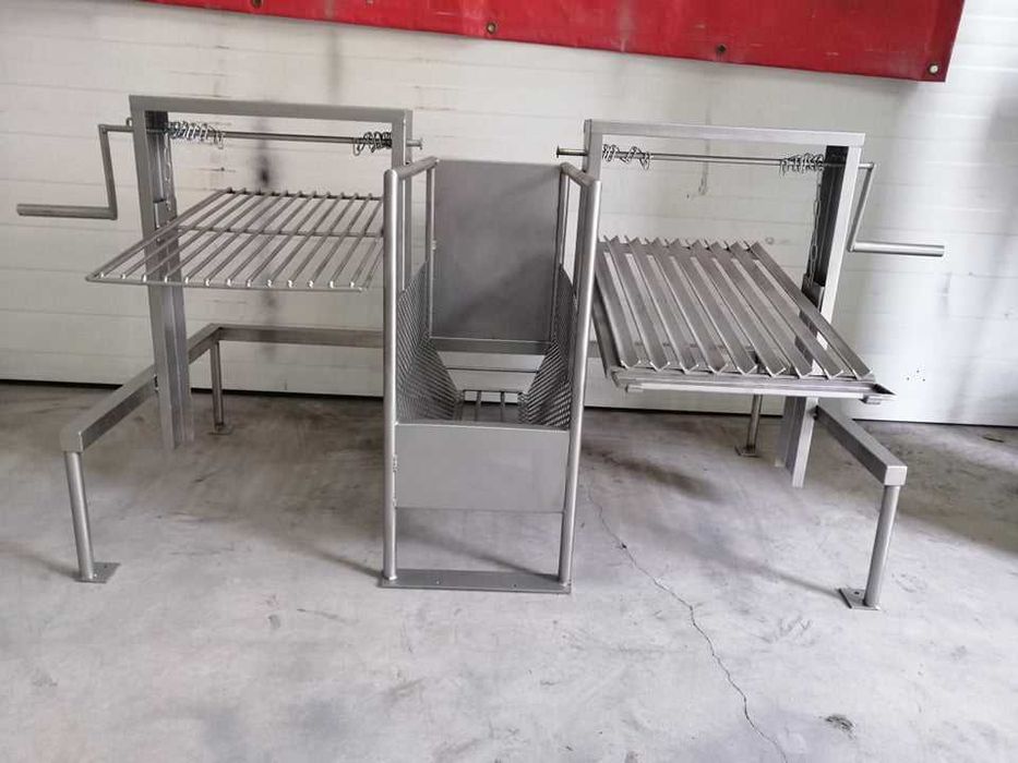 PARRILLA INOX A CARVÃO (1200X600X600MM) - Valor c/ IVA