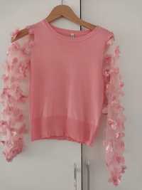Sweterek różowy Xs